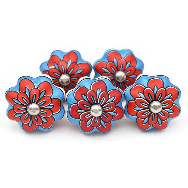 Ceramic_Hand_Painted_Red_Blue_Floral_Drawer_Knob