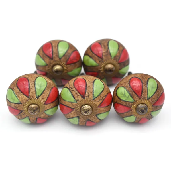 Ceramic_Artisan_Red_Green_Hand_Painted_Floral_Drawer_Knob