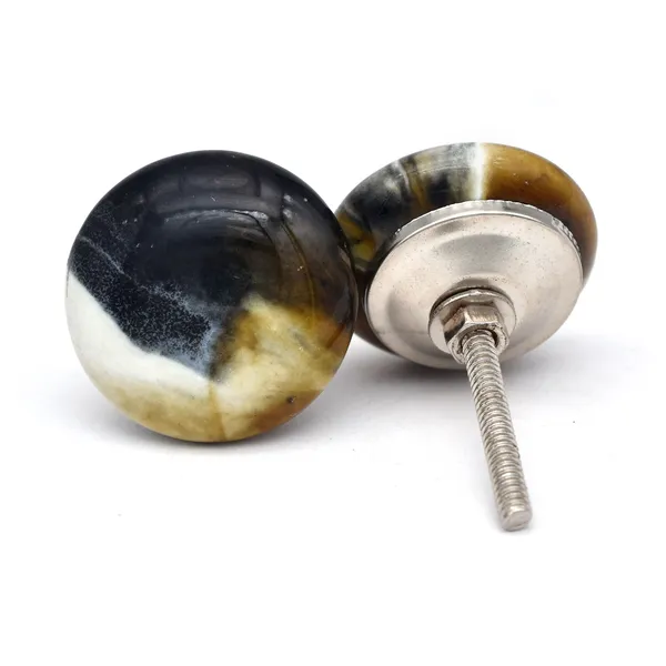 Ceramic_Artistic_Black_White_Gold_Marbled_Round_Cabinet_Knob