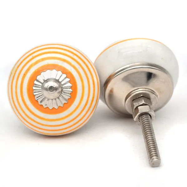Ceramic_Decorative_Orange_White_Striped_Cabinet_Knob