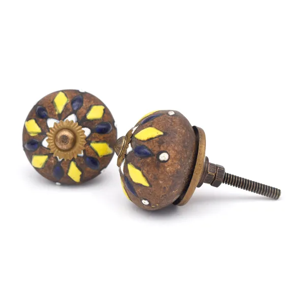 Ceramic_Bohemian_Hand_Painted_Floral_Yellow_Blue_Drawer_Knobs