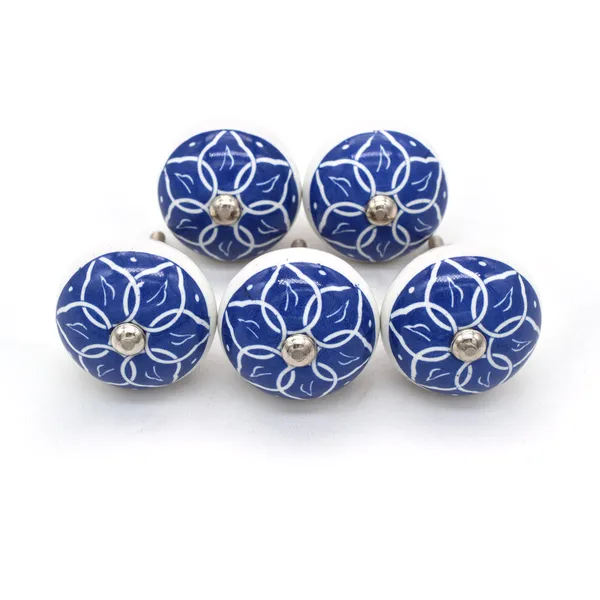 Ceramic_Traditional_Lotus_Floral_Blue_White_Door_Knobs