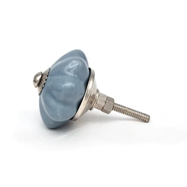 Ceramic_Vintage_Grey_Ribbed_Melon_Shaped_Cabinet_Knobs