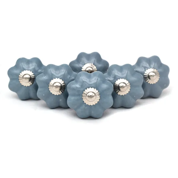 Ceramic_Vintage_Grey_Ribbed_Melon_Shaped_Cabinet_Knobs