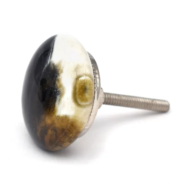 Ceramic_Artistic_Black_White_Gold_Marbled_Round_Cabinet_Knob