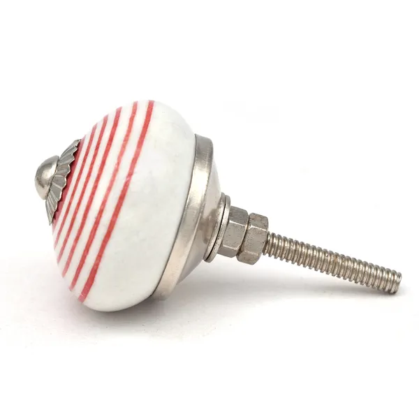 Ceramic_Classic_Red_White_Striped_Round_Cabinet_Knob