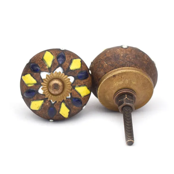 Ceramic_Bohemian_Hand_Painted_Floral_Yellow_Blue_Drawer_Knobs