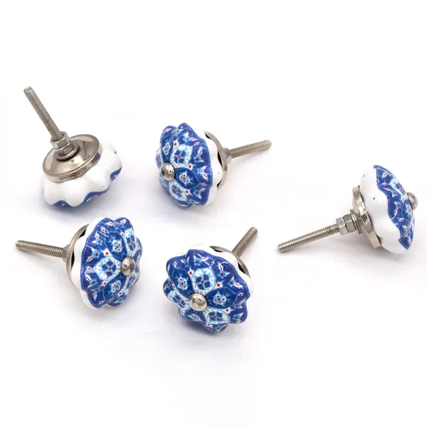Ceramic_Traditional_Meenakari_Floral_Blue_Cabinet_Knobs