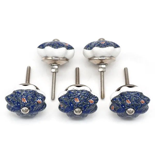 Ceramic_Traditional_Meenakari_Floral_Paisley_Blue_Drawer_Knobs
