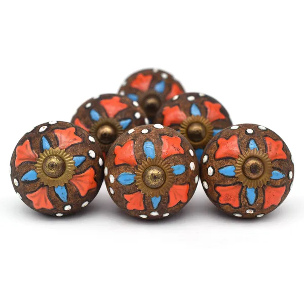 Ceramic_Traditional_Hand_Painted_Floral_Brass_Finish_Cabinet_Knobs