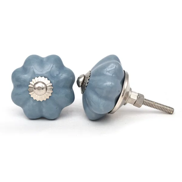 Ceramic_Vintage_Grey_Ribbed_Melon_Shaped_Cabinet_Knobs