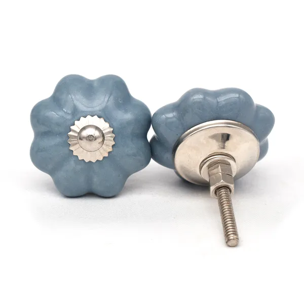 Ceramic_Vintage_Grey_Ribbed_Melon_Shaped_Cabinet_Knobs