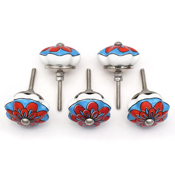 Ceramic_Hand_Painted_Red_Blue_Floral_Drawer_Knob