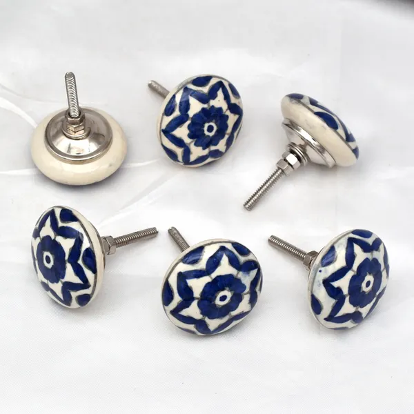 Ceramic_Traditional_Blue_Floral_Round_Cabinet_Knobs