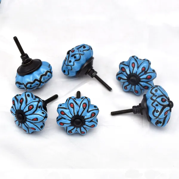 Ceramic_Bohemian_Blue_Paisley_Floral_Hand_Painted_Cabinet_Knobs