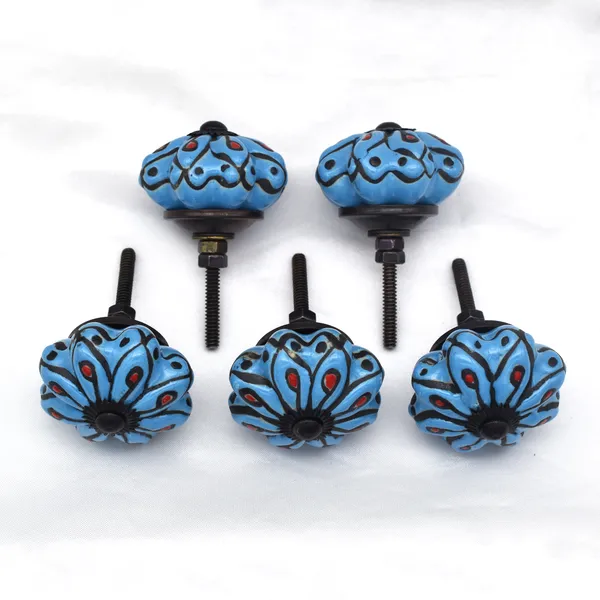 Ceramic_Bohemian_Blue_Paisley_Floral_Hand_Painted_Cabinet_Knobs