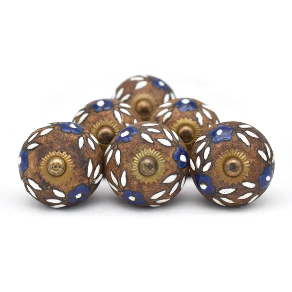 Metal_Rustic_Brown_Blue_Accent_Floral_Cutout_Cabinet_Knobs