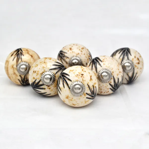 Ceramic_Rustic_Black_Floral_Botanical_Cabinet_Knobs