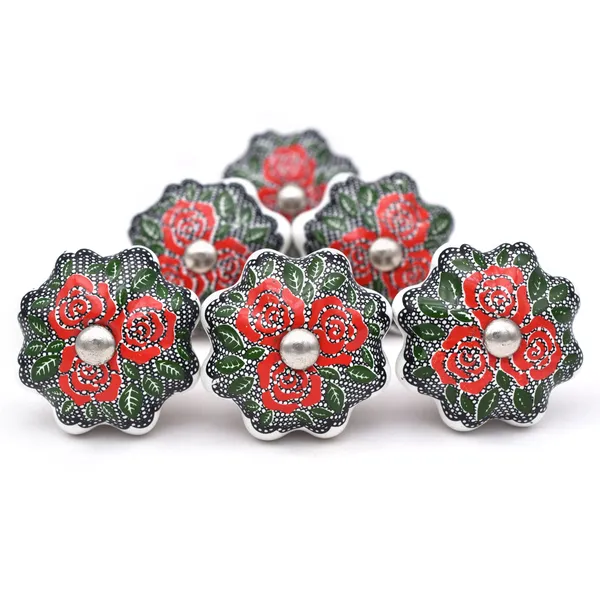 Ceramic_Traditional_Hand_Painted_Flower_Multicolor_Cabinet_Knobs