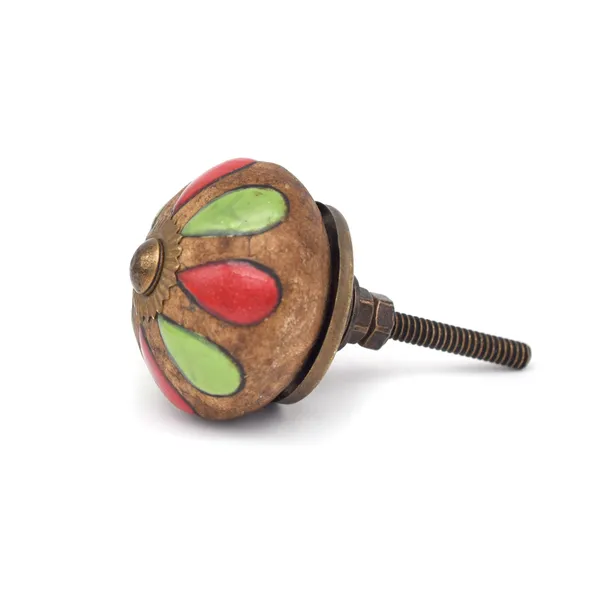 Ceramic_Artisan_Red_Green_Hand_Painted_Floral_Drawer_Knob