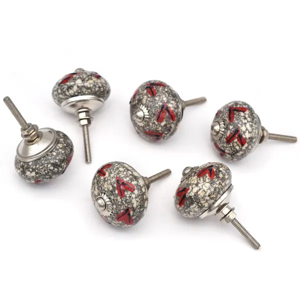 Ceramic_Rustic_Grey_Red_Geometric_Cabinet_Knob