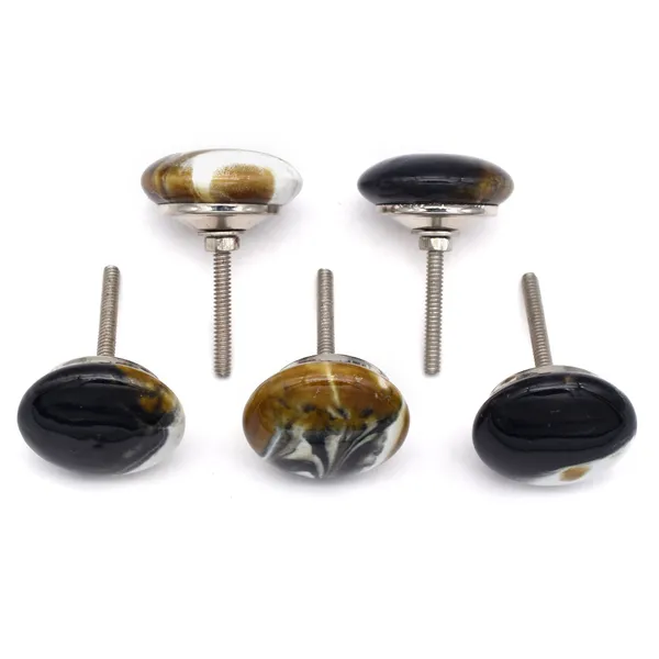 Ceramic_Artistic_Black_White_Gold_Marbled_Round_Cabinet_Knob