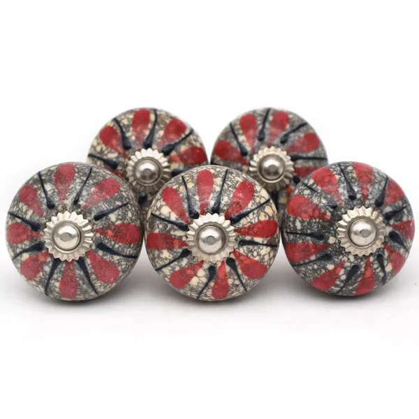 Ceramic_Vintage_Crackle_Glaze_Sunburst_Red_Black_Drawer_Knobs