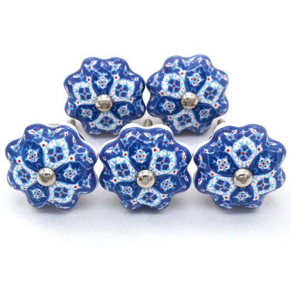 Ceramic_Traditional_Meenakari_Floral_Blue_Cabinet_Knobs