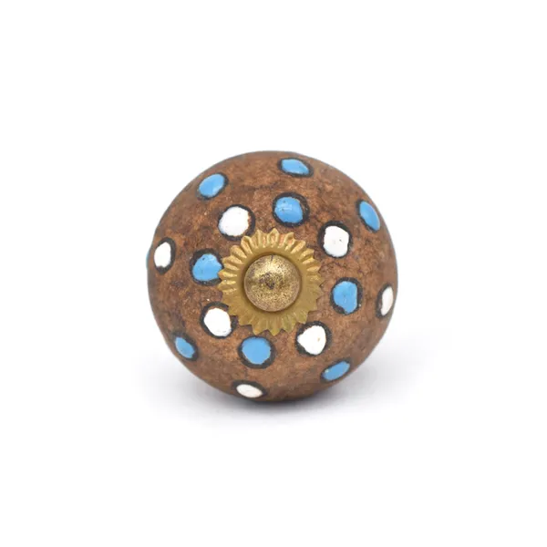 Ceramic_Bohemian_Brown_Blue_White_Polka_Dot_Cabinet_Knobs