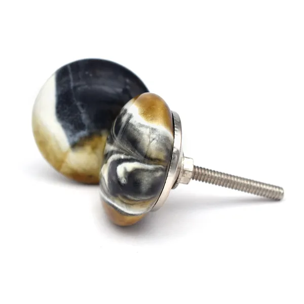 Ceramic_Artistic_Black_White_Gold_Marbled_Round_Cabinet_Knob