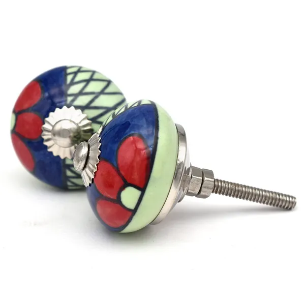 Ceramic_Hand_Painted_Blue_Red_Floral_Round_Cabinet_Knob