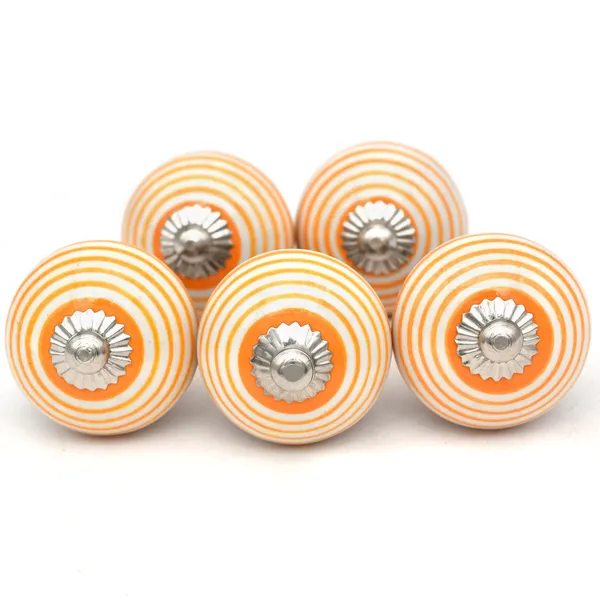Ceramic_Decorative_Orange_White_Striped_Cabinet_Knob