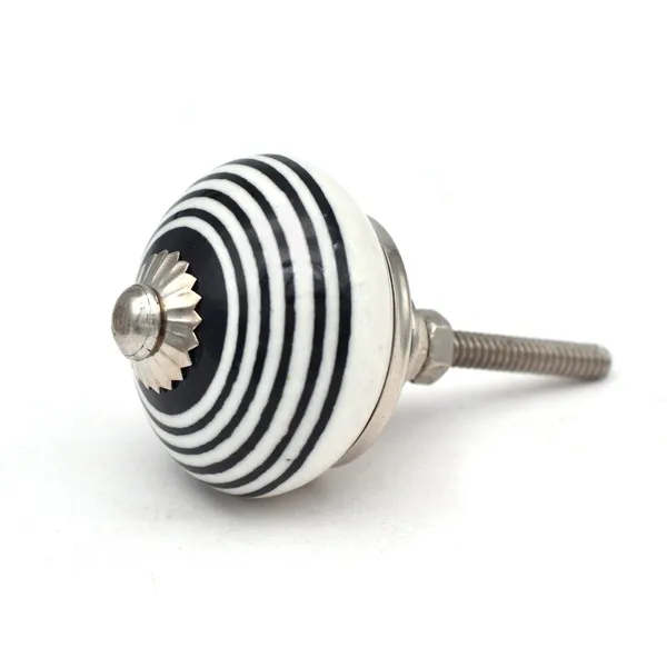 Ceramic_Classic_White_Black_Striped_Round_Cabinet_Knob