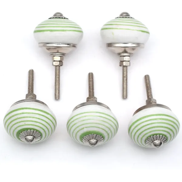 Ceramic_Vintage_Green_White_Striped_Round_Cabinet_Knob