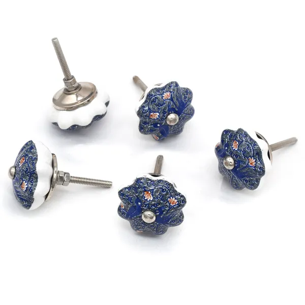 Ceramic_Traditional_Meenakari_Floral_Paisley_Blue_Drawer_Knobs