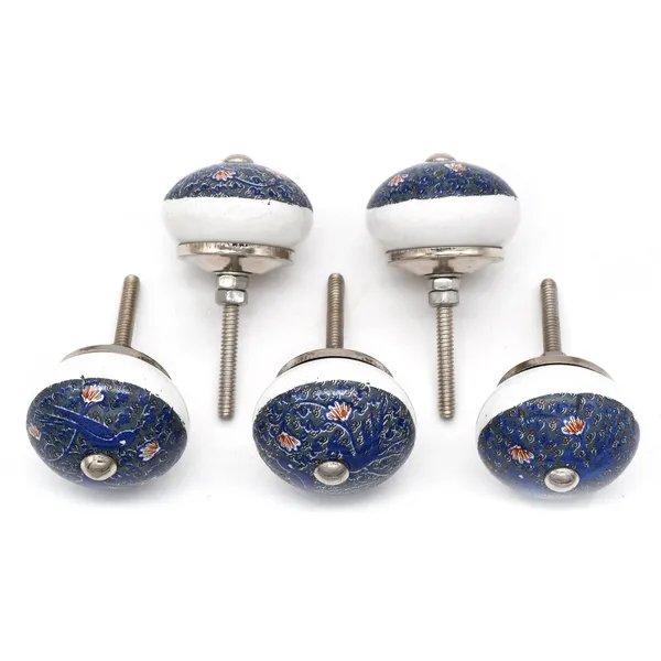 Ceramic_Traditional_Blue_Peacock_Floral_Door_Knobs