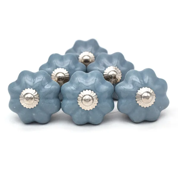 Ceramic_Vintage_Grey_Ribbed_Melon_Shaped_Cabinet_Knobs