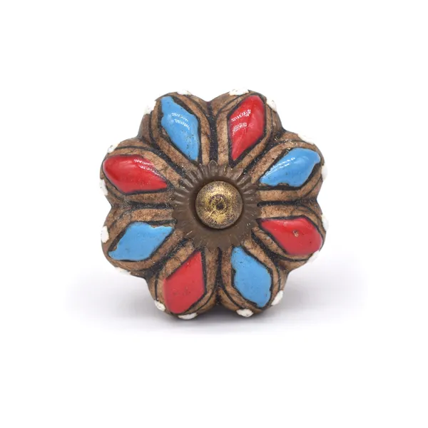 Ceramic_Hand_Painted_Red_Blue_Floral_Flower_Cabinet_Knobs