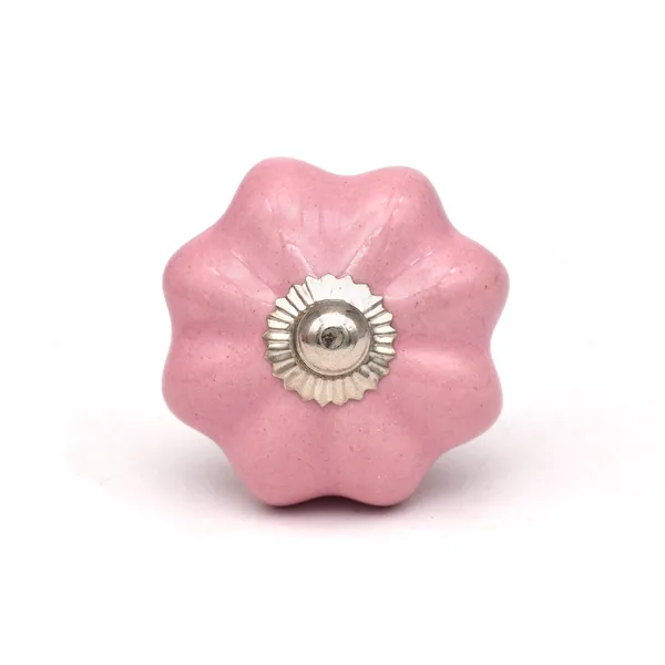 Ceramic_Decorative_Pink_Flower_Shaped_Cabinet_Knob