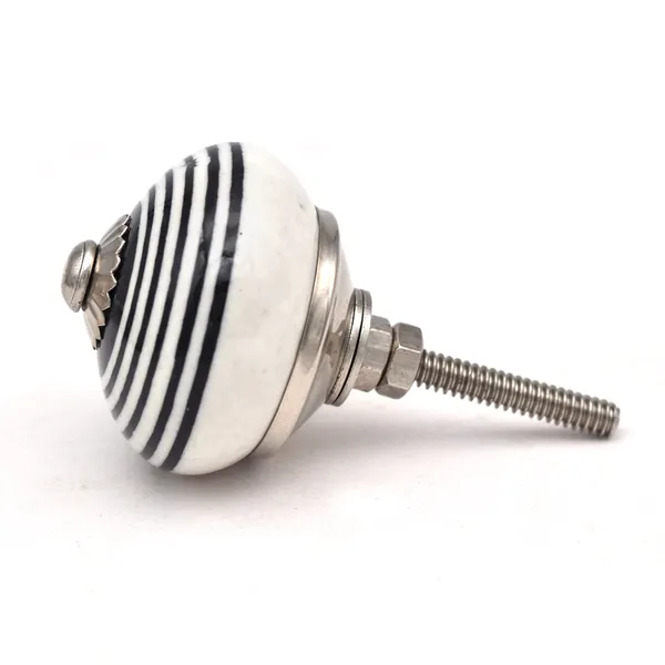 Ceramic_Classic_White_Black_Striped_Round_Cabinet_Knob
