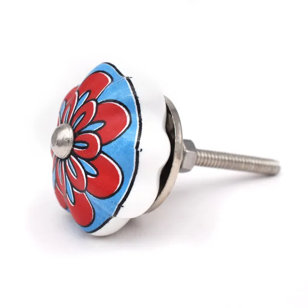 Ceramic_Hand_Painted_Red_Blue_Floral_Drawer_Knob