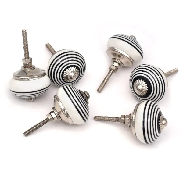 Ceramic_Classic_White_Black_Striped_Round_Cabinet_Knob
