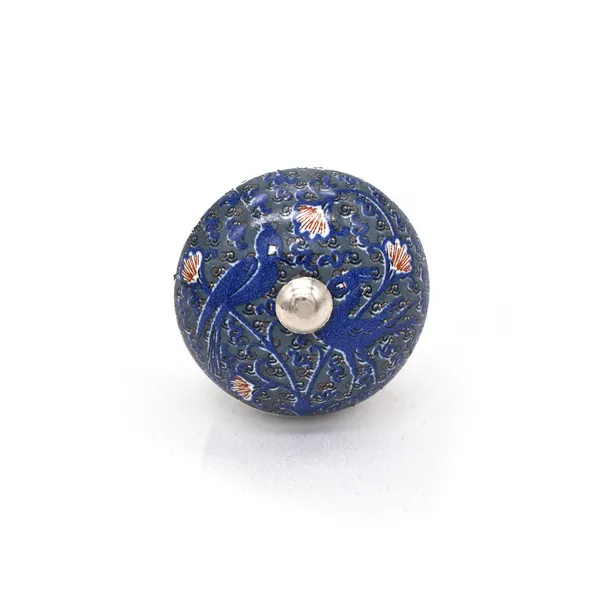 Ceramic_Traditional_Blue_Peacock_Floral_Door_Knobs