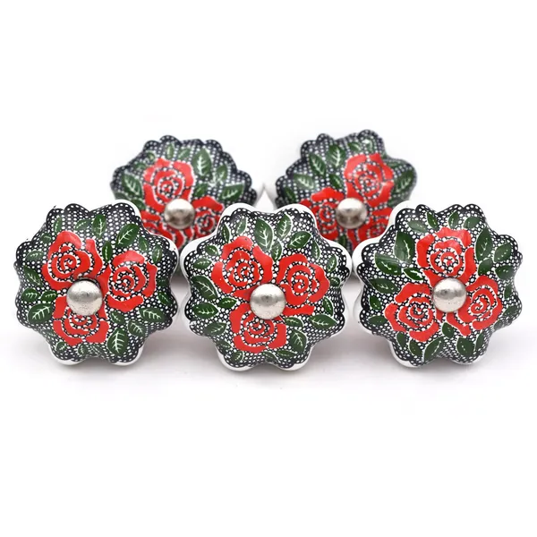 Ceramic_Traditional_Hand_Painted_Flower_Multicolor_Cabinet_Knobs