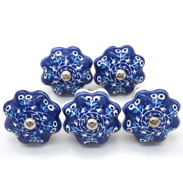 Ceramic_Traditional_Meenakari_Floral_Blue_Cabinet_Knobs
