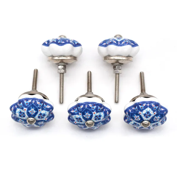 Ceramic_Traditional_Meenakari_Floral_Blue_Cabinet_Knobs