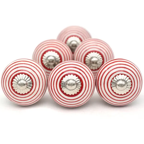 Ceramic_Classic_Red_White_Striped_Round_Cabinet_Knob
