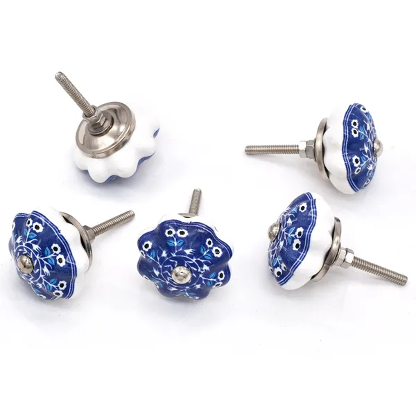 Ceramic_Traditional_Meenakari_Floral_Blue_Cabinet_Knobs