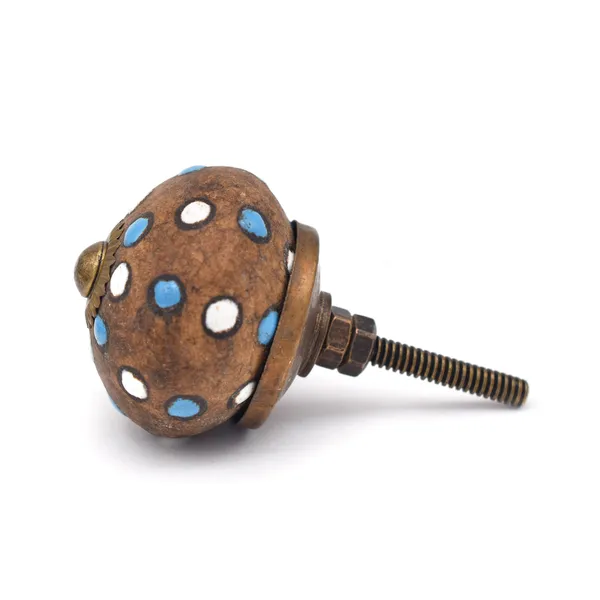 Ceramic_Bohemian_Brown_Blue_White_Polka_Dot_Cabinet_Knobs