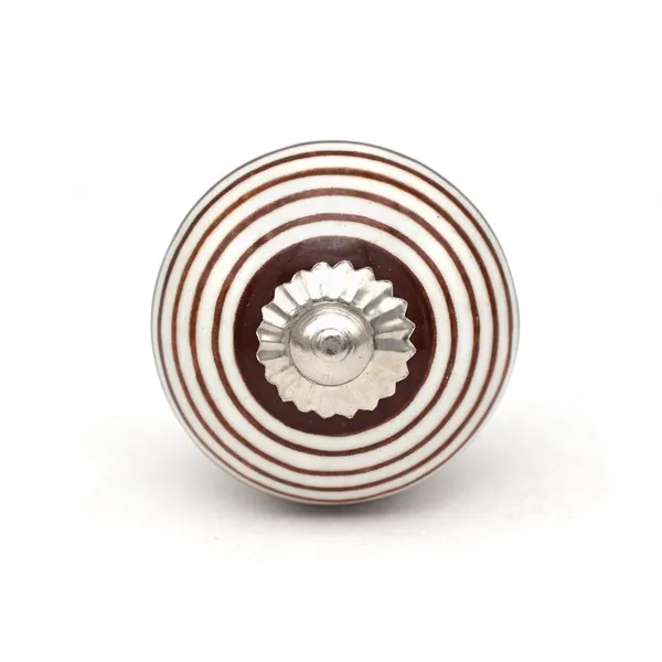 Ceramic_Vintage_White_Brown_Striped_Round_Cabinet_Knob
